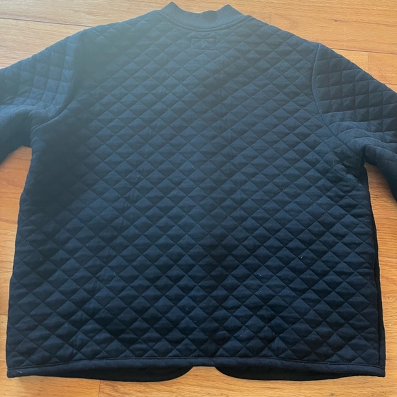 Marine Layer Black Quilted Bomber Jacket - Picture 7 of 7
